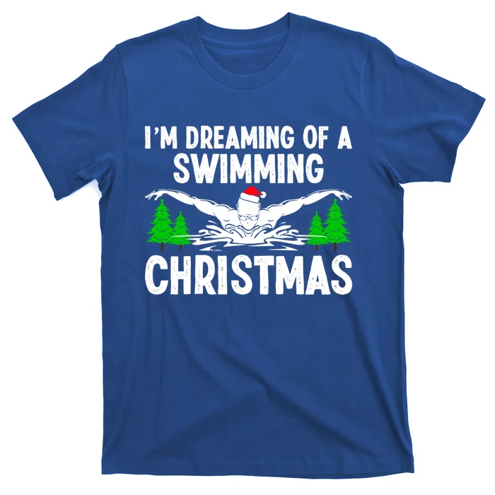 I’m Dreaming Of A Swimming Christmas Santa Swimmer Love Cool Gift T-Shirt