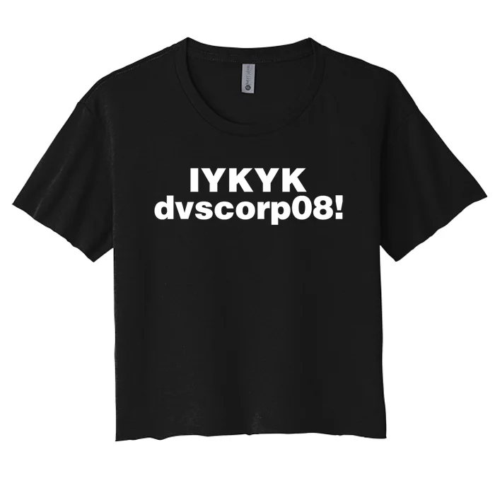 Iykyk Dvscorp08! Password Funny Georgia Voter Sarcasm Humor Women's Crop Top Tee