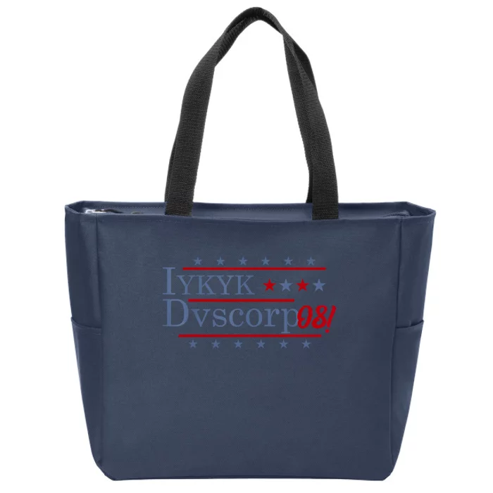 Iykyk Dvscorp08! Password Funny Georgia Voter Sarcasm Humor Zip Tote Bag