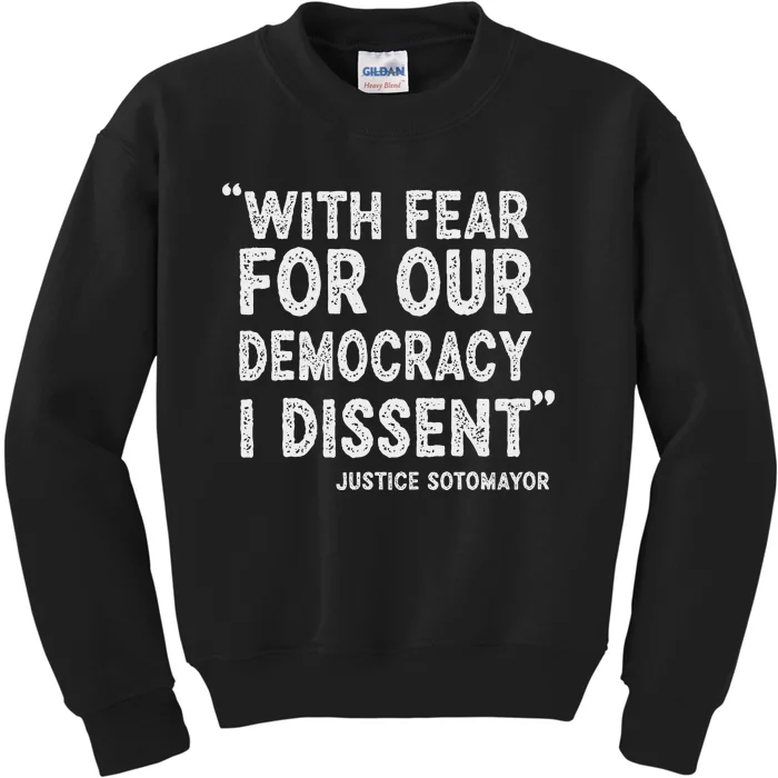 I Dissent Presidential Immunity Support Kids Sweatshirt