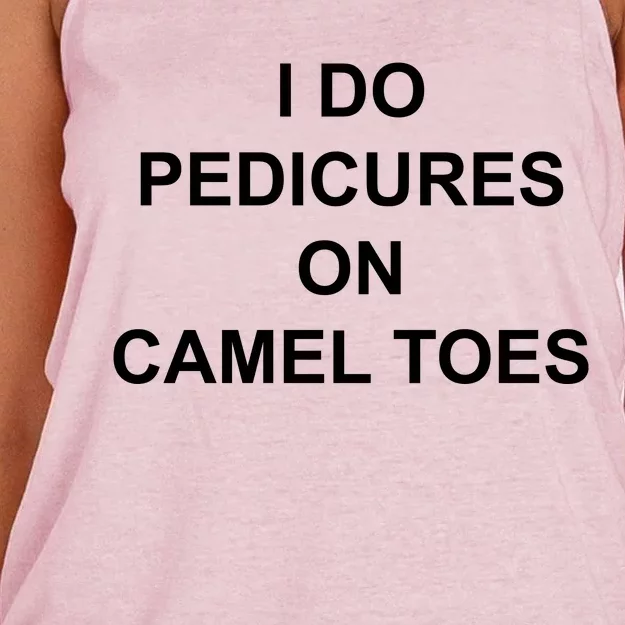 I Do Pedicures On Camel Toes Women's Knotted Racerback Tank