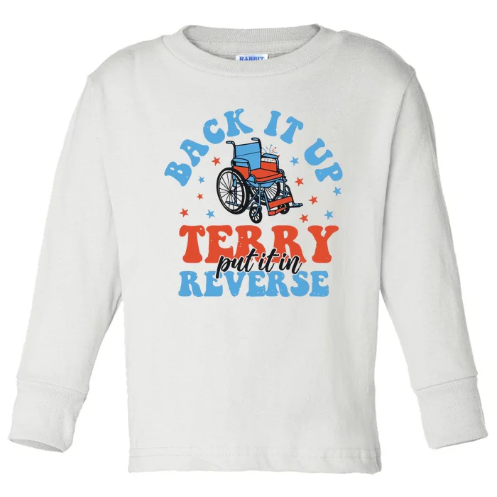 Independence Day Put It In Reverse Terry Funny 4th Of July Toddler Long Sleeve Shirt