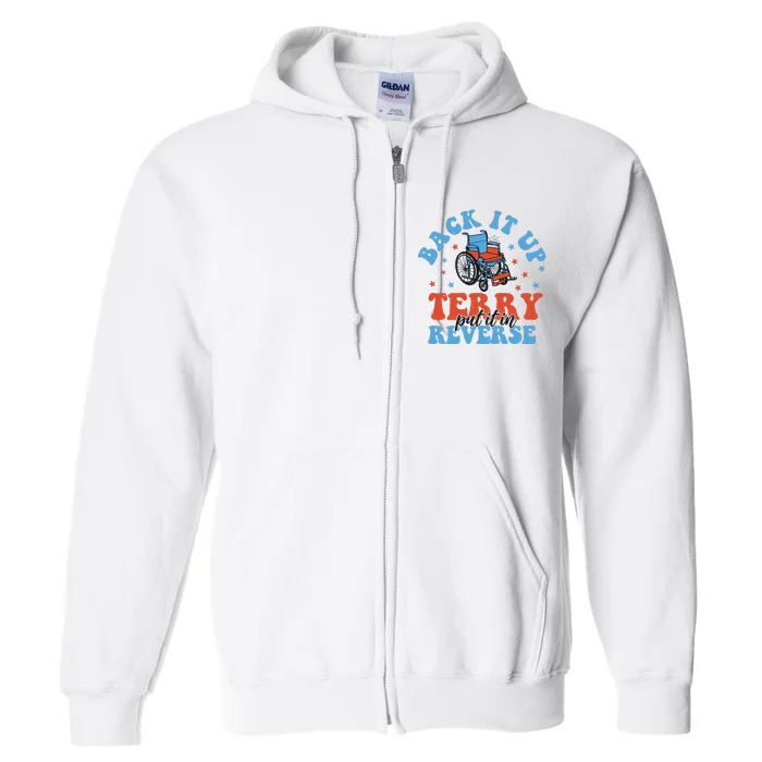 Independence Day Put It In Reverse Terry Funny 4th Of July Full Zip Hoodie