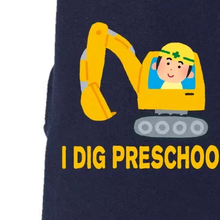 I Dig Preschool Bulldozer Doggie 3-End Fleece Hoodie