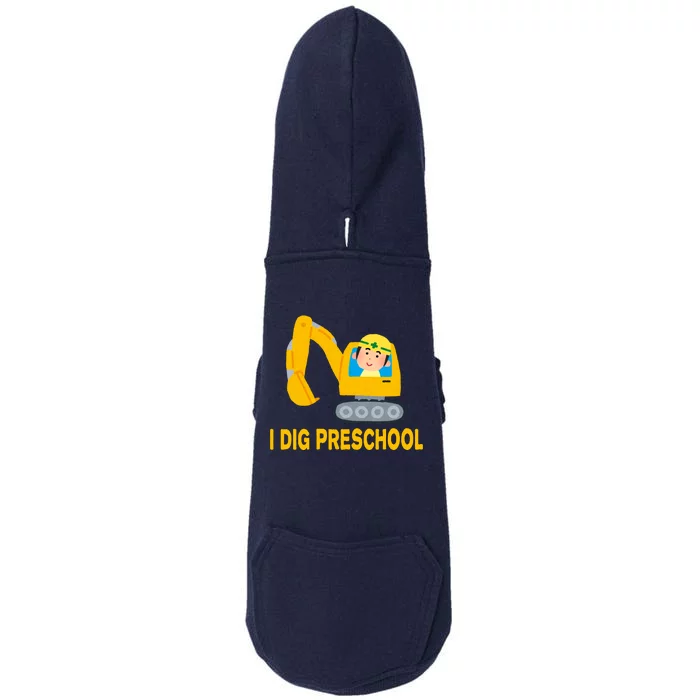 I Dig Preschool Bulldozer Doggie 3-End Fleece Hoodie