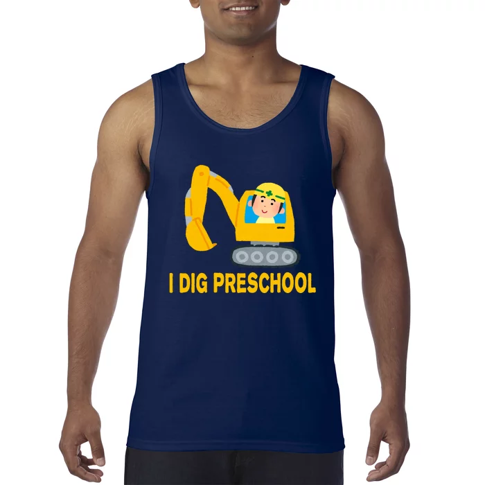 I Dig Preschool Bulldozer Tank Top