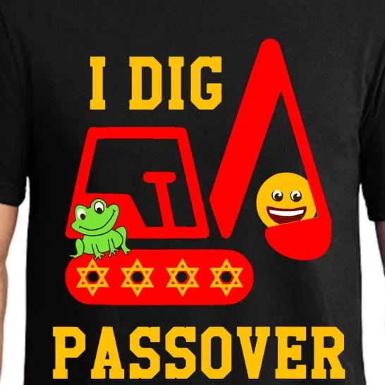 I Dig Passover Excavator Construction Pesach Matzah Frogs Pajama Set