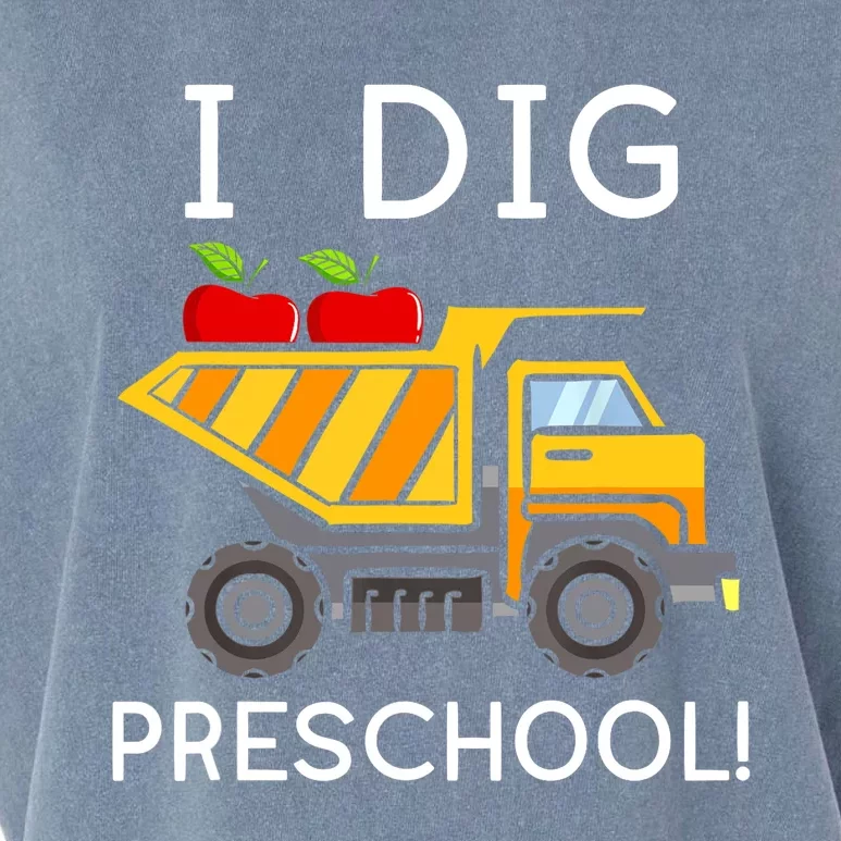 I Dig Preschool Student Teacher Construction Back To School Garment-Dyed Women's Muscle Tee