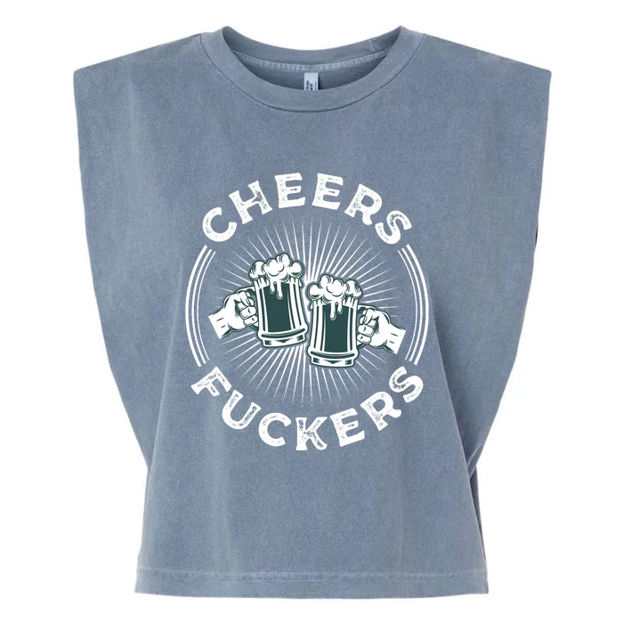 Irish Drinking Quote Cheers Fuckers Funny St Patricks Day Garment-Dyed Women's Muscle Tee