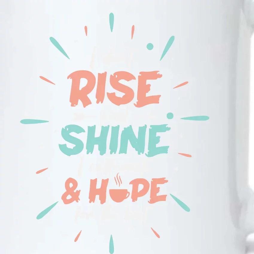 I Don't Rise And Shine I Caffeinate And Hope For The Best Funny Coffee Love Black Color Changing Mug