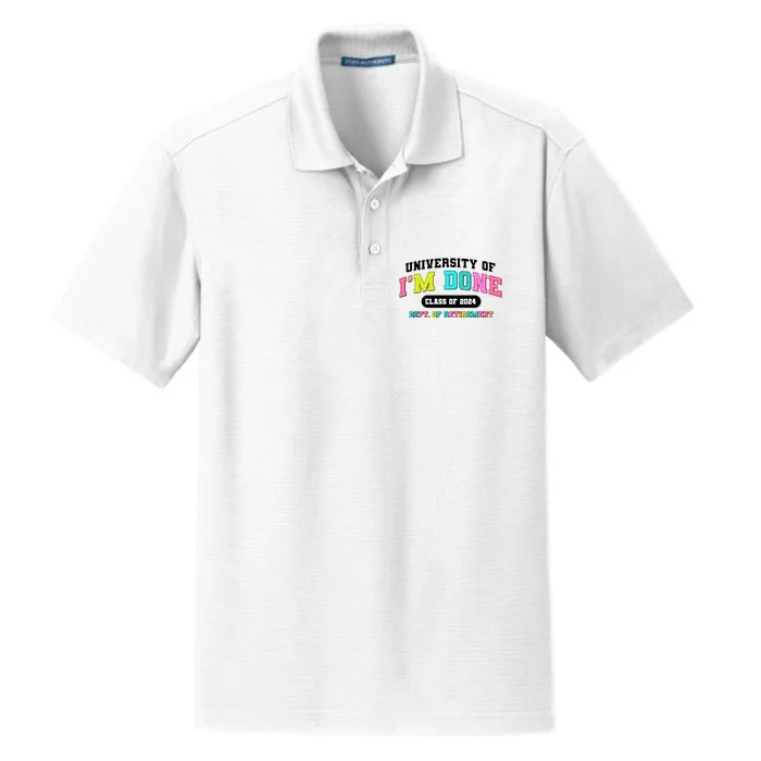 IM Done Retirement University Class Of 2024 Dry Zone Grid Performance Polo