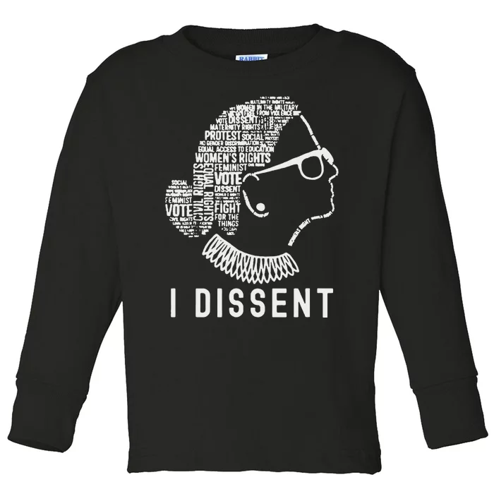 I Dissent Rbg Vote Rights Toddler Long Sleeve Shirt