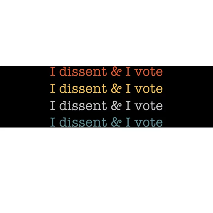 I Dissent Rbg Ruth Bader Ginsburg Feminist Bumper Sticker