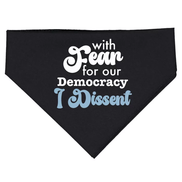 I Dissent Rbg Ruth Bader Ginsburg Feminist USA-Made Doggie Bandana