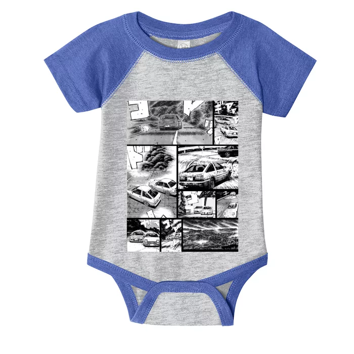 Initial D Racing Manga Wall Design (Version 2) Infant Baby Jersey Bodysuit