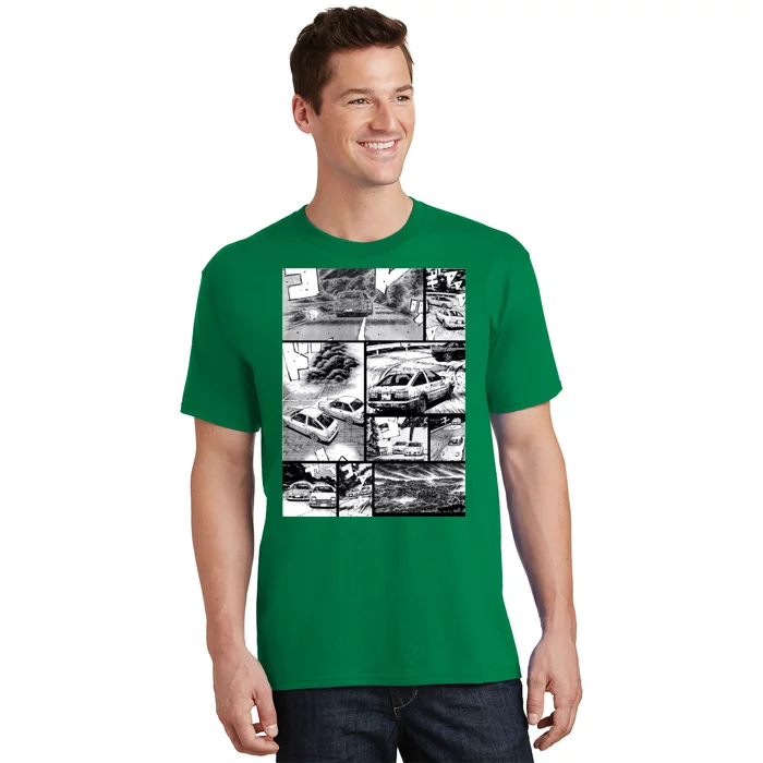 Initial D Racing Manga Wall Design (Version 2) T-Shirt