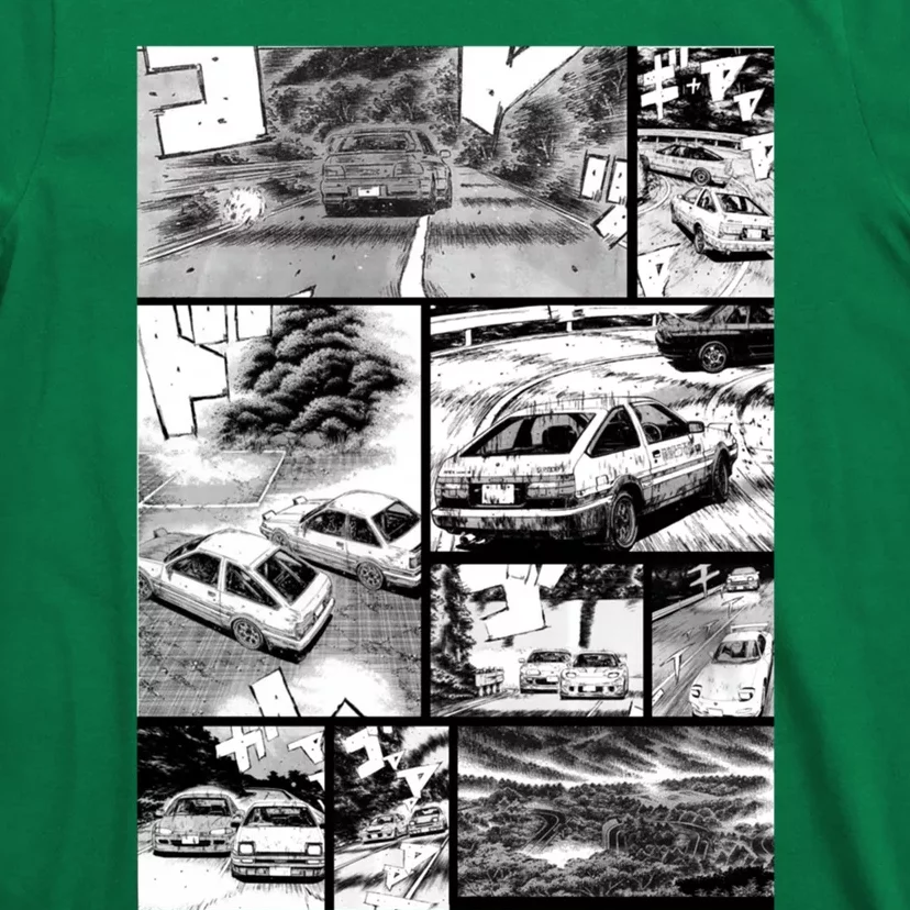 Initial D Racing Manga Wall Design (Version 2) T-Shirt