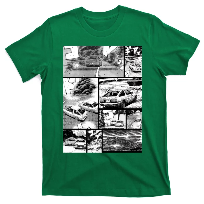 Initial D Racing Manga Wall Design (Version 2) T-Shirt