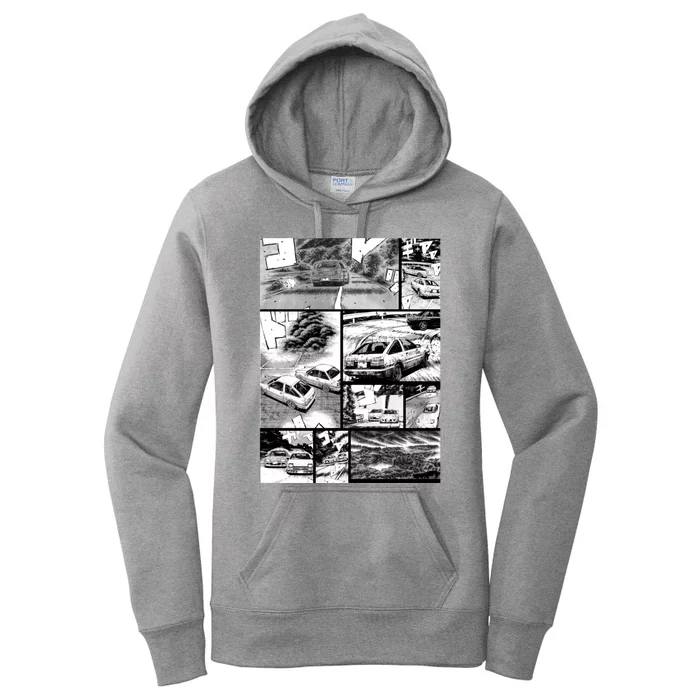 Initial D Racing Manga Wall Design (Version 2) Women's Pullover Hoodie