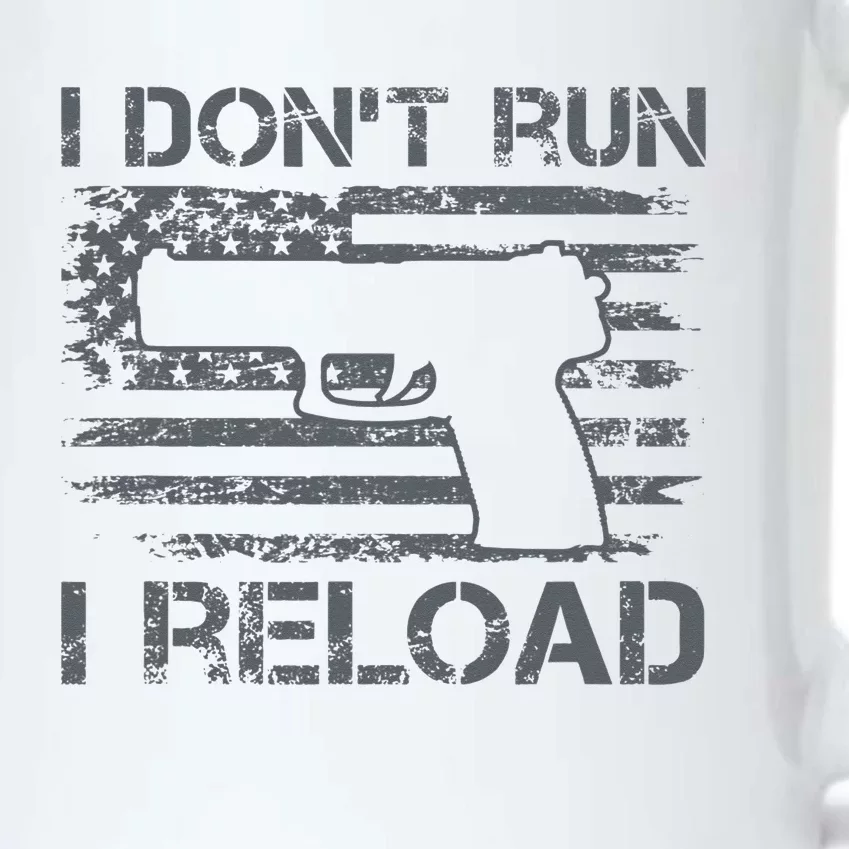 I Don't Run I Reload Pro Guns USA Flag Pistol Funny Gun Black Color Changing Mug