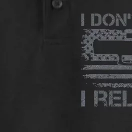 I Don't Run I Reload Pro Guns USA Flag Pistol Funny Gun Dry Zone Grid Performance Polo