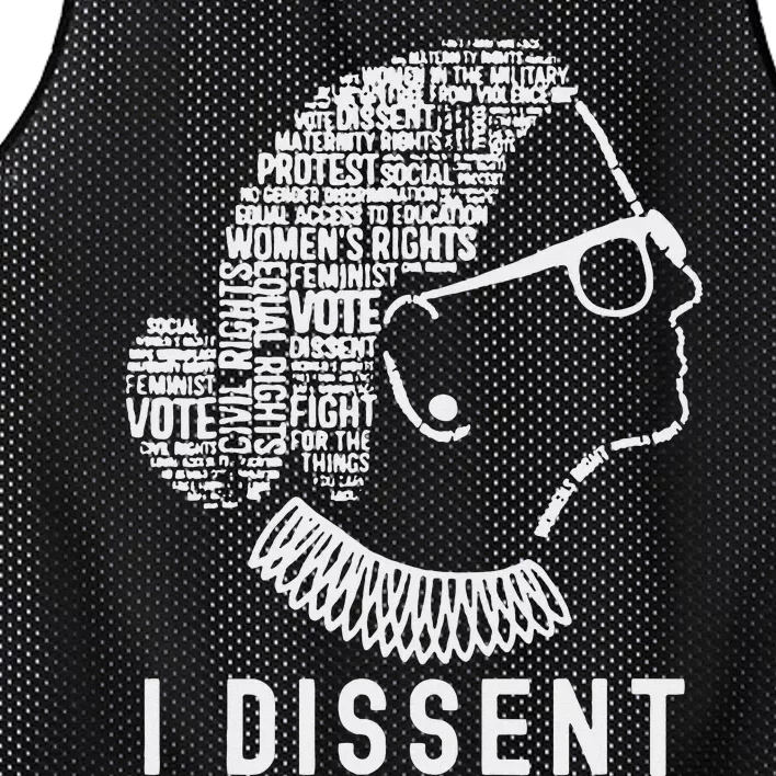 I Dissent Rbg Vote Rights Mesh Reversible Basketball Jersey Tank