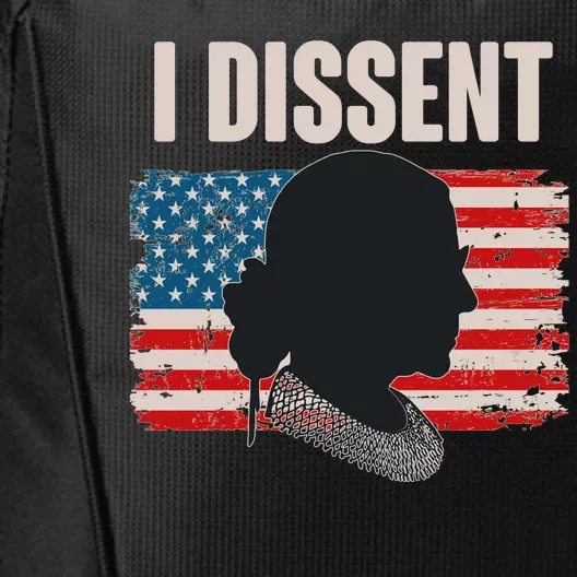 I Dissent Ruth Bader Ginsberg RBG USA American Flag City Backpack