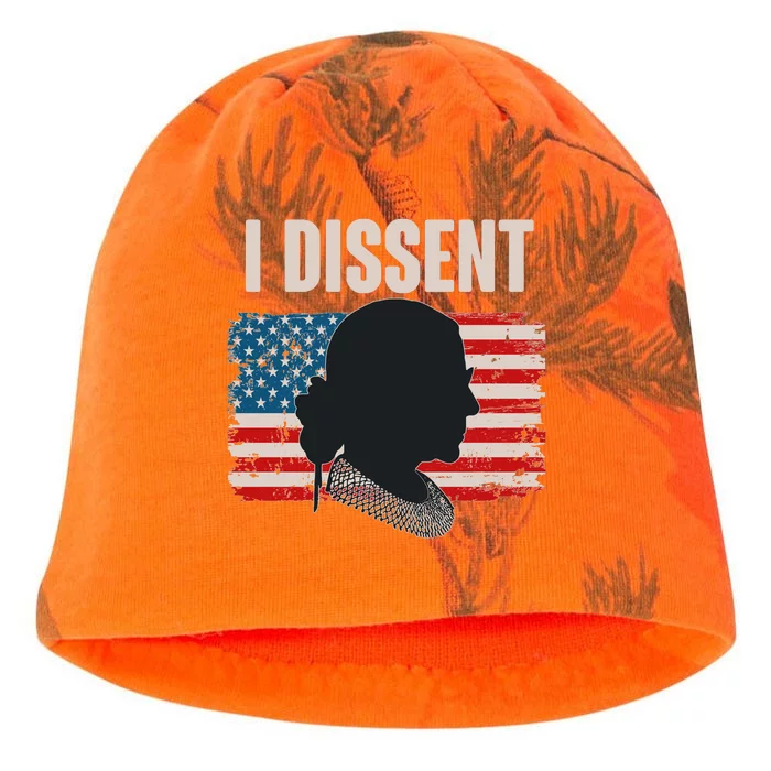 I Dissent Ruth Bader Ginsberg RBG USA American Flag Kati - Camo Knit Beanie