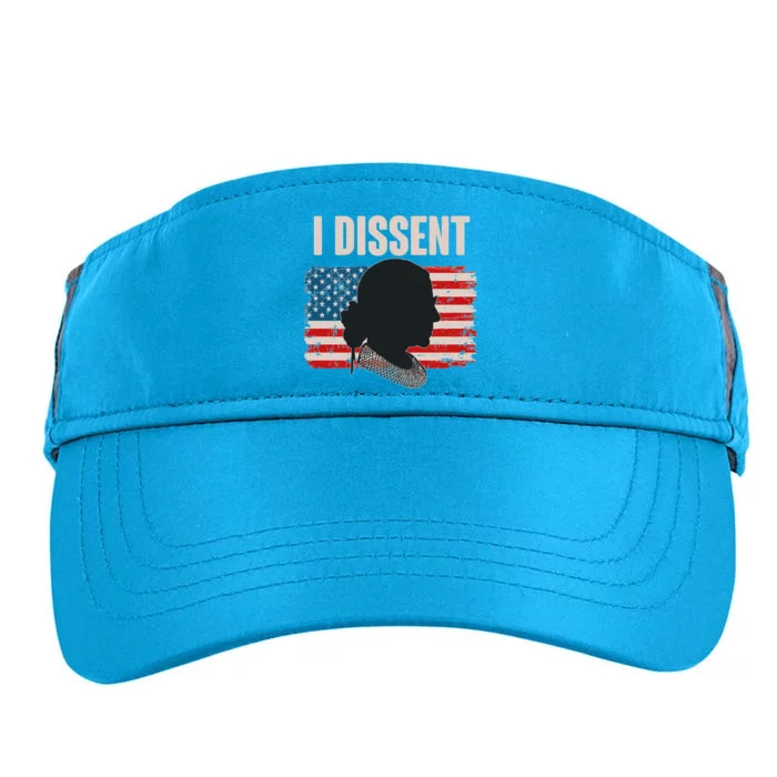 I Dissent Ruth Bader Ginsberg RBG USA American Flag Adult Drive Performance Visor