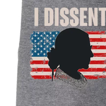 I Dissent Ruth Bader Ginsberg RBG USA American Flag Doggie 3-End Fleece Hoodie