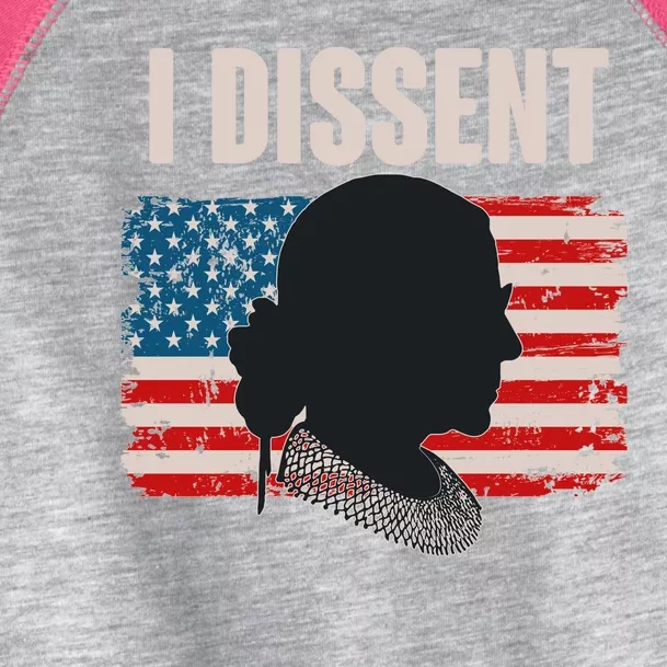 I Dissent Ruth Bader Ginsberg RBG USA American Flag Toddler Fine Jersey T-Shirt