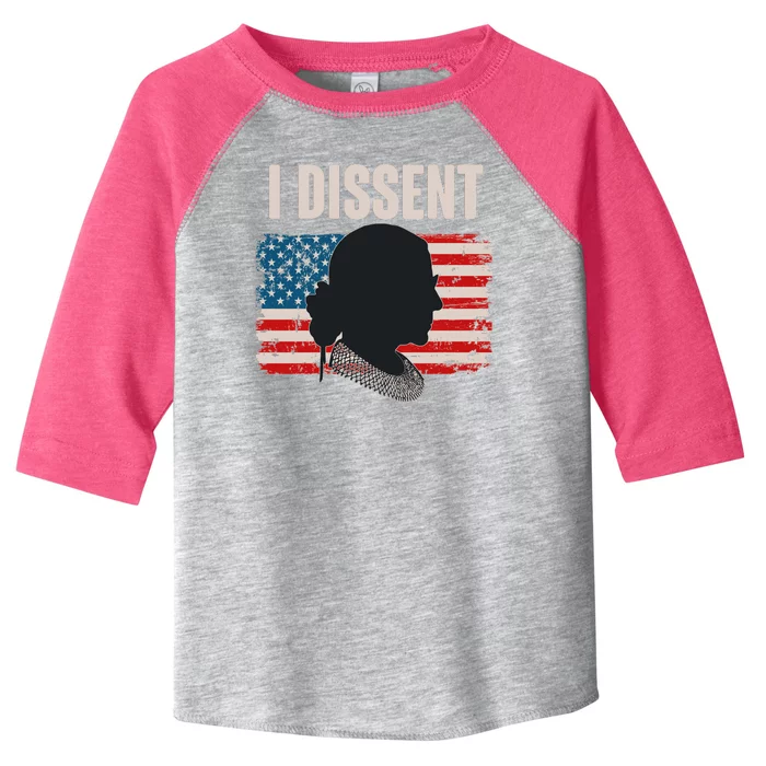 I Dissent Ruth Bader Ginsberg RBG USA American Flag Toddler Fine Jersey T-Shirt