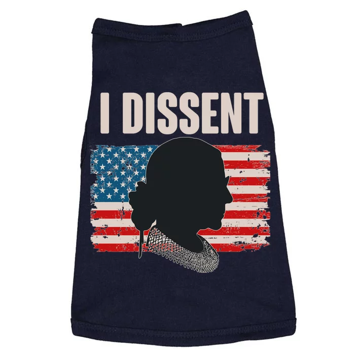 I Dissent Ruth Bader Ginsberg RBG USA American Flag Doggie Tank