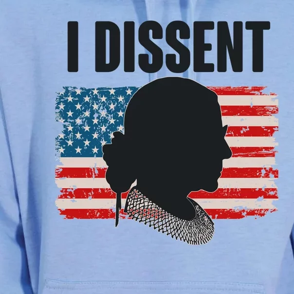 I Dissent Ruth Bader Ginsberg RBG USA American Flag Unisex Surf Hoodie