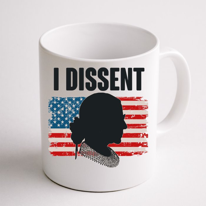 I Dissent Ruth Bader Ginsberg RBG USA American Flag Front & Back Coffee Mug