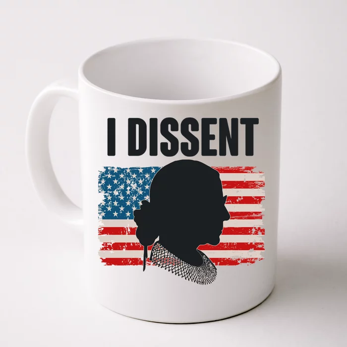 I Dissent Ruth Bader Ginsberg RBG USA American Flag Front & Back Coffee Mug