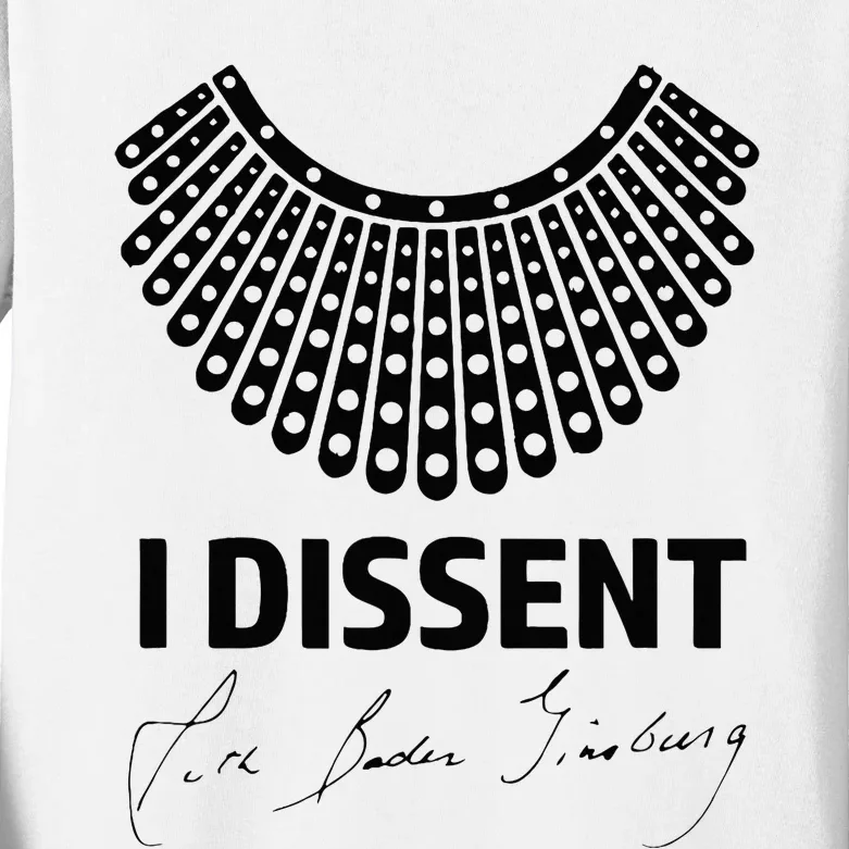 I Dissent Rbg Ruth Bader Ginsburg Rights Equality Kids Long Sleeve Shirt