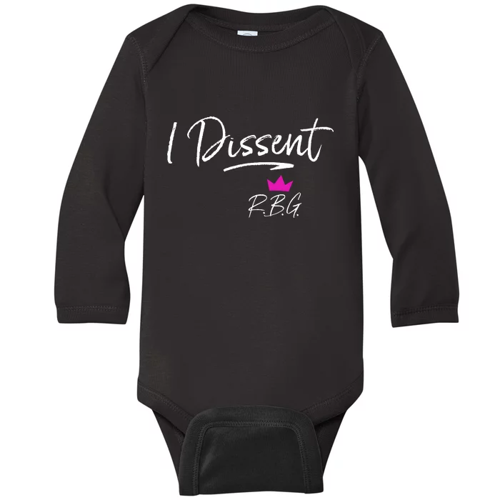 I Dissent RBG Vote Baby Long Sleeve Bodysuit