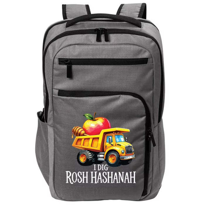 I Dig Rosh Hashanah Dump Truck Apples Honey Jewish New Year Impact Tech Backpack