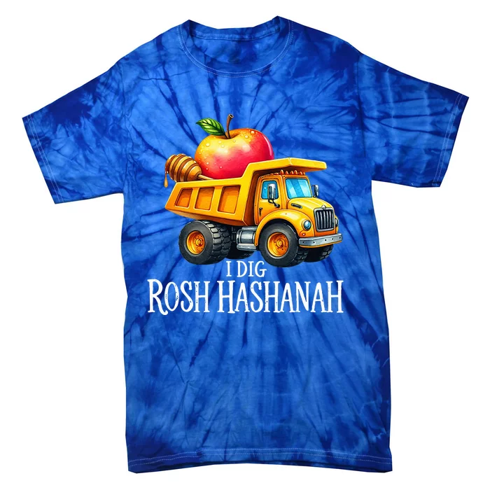 I Dig Rosh Hashanah Dump Truck Apples Honey Jewish New Year Tie-Dye T-Shirt