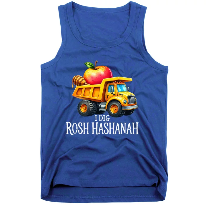 I Dig Rosh Hashanah Dump Truck Apples Honey Jewish New Year Tank Top