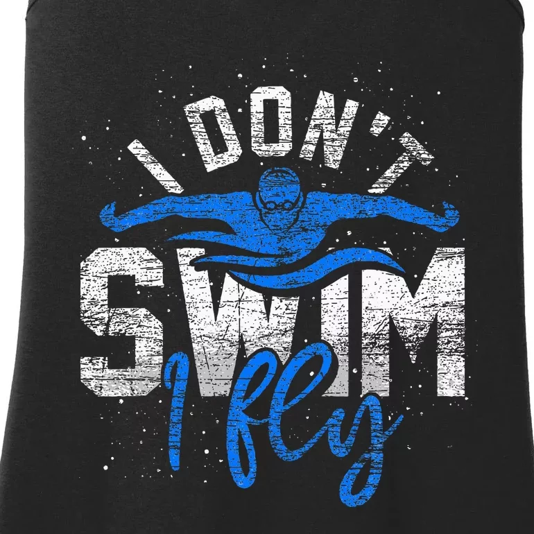 I Dont Swim I Fly Swim Practice Ladies Essential Tank