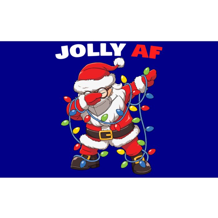 Inappropriate Dabbing Santa In Face Mask Garland Jolly Af Gift Bumper Sticker