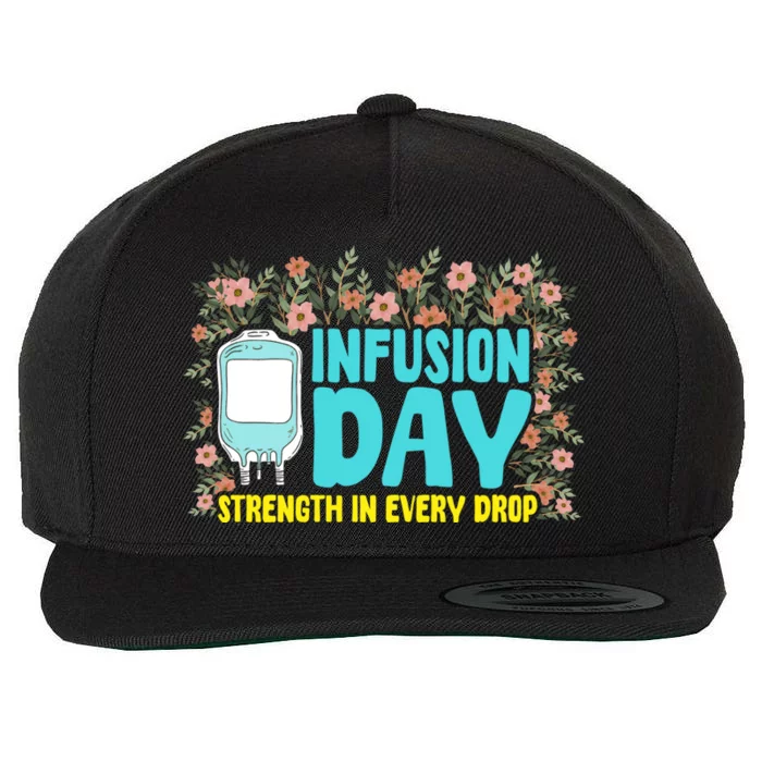 Infusion Day Spoonie Chronic Illness Awareness Support Gift Wool Snapback Cap