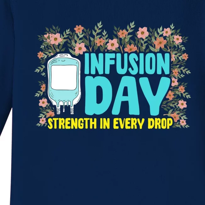 Infusion Day Spoonie Chronic Illness Awareness Support Gift Baby Long Sleeve Bodysuit