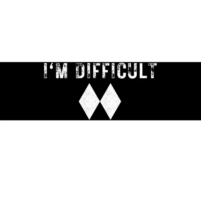 IM Difficult Skiing Skier Snowboard Double Black Diamonds Bumper Sticker