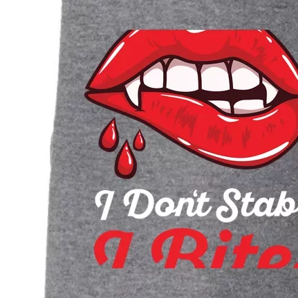 I Dont Stab I Bite Nurse Vampire Halloween Cool Gift Doggie 3-End Fleece Hoodie