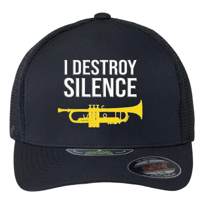 I Destroy Silence Concert Band Marching Band Flexfit Unipanel Trucker Cap