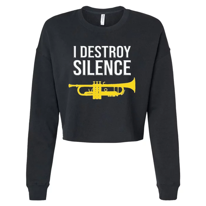 I Destroy Silence Concert Band Marching Band Cropped Pullover Crew