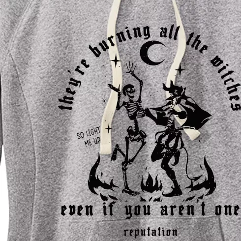 I Did Something Bad TheyRe Burning All The Witches Women's Fleece Hoodie